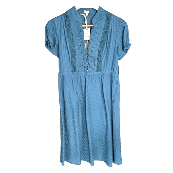 NWOT Chic Blue Dress with Plaid Jacket - Picture 6 of 15